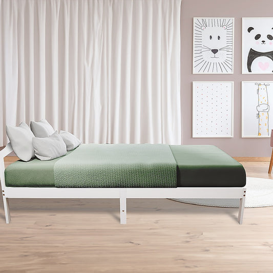Gilly Wooden Bed Frame - White Double