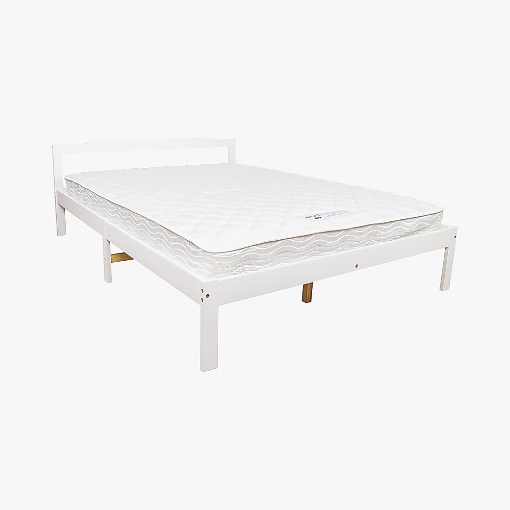 Gilly Wooden Bed Frame - White Double