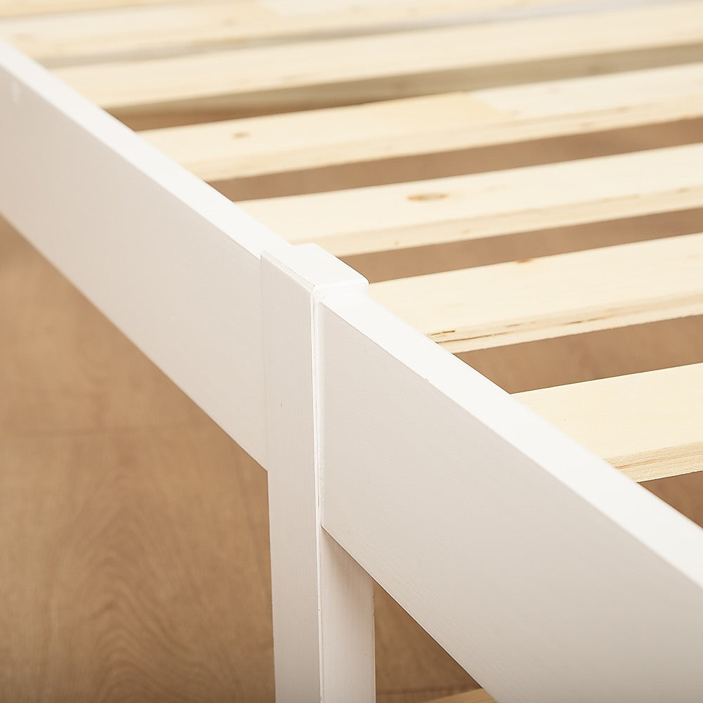 Gilly Wooden Bed Frame - White Double