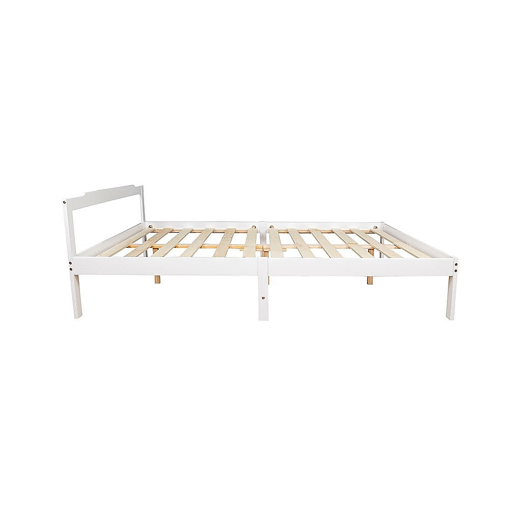 Gilly Wooden Bed Frame - White Double