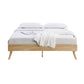 Timea Ensemble Bed Frame Wooden Slat - Natural Oak King