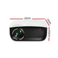 Mini Video Projector Wifi USB HDMI Portable 2000 Lumens HD 1080P Home Theater White