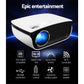 Mini Video Projector Wifi USB HDMI Portable 2000 Lumens HD 1080P Home Theater White