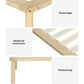 Elara Bed Frame Wooden Base Platform Timber Pine - Natural King Single
