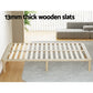 Elara Bed Frame Wooden Base Platform Timber Pine - Natural Queen