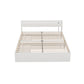 Rosemary Bed Frame Mattress Base wtih Charging Ports 2 Storage Drawers - White Queen