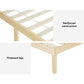 Lyanna Bed Frame Wooden Base Platform Timber Pine - Natural Queen