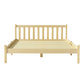 Seville Wooden Bed Frame Pine Timber no Drawers - Oak Double