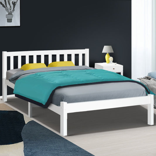 Jade Bed & Mattress Package no Drawers - White Double