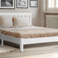 Seville Wooden Bed Frame Pine Timber no Drawers - White Queen