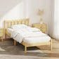 Seville Wooden Bed Frame Pine Timber no Drawers - Oak Single