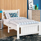 Mystique White Wooden Bed Frame no Drawers - Single