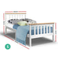 Camden Wooden Bed Frame Bedroom Furniture Kids - Single