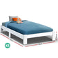 Marble Bed & Mattress Package - White King Single
