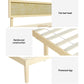 Fiora Bed Frame Wooden Base Platform Timber Pine - Natural Queen