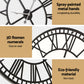 80CM Large Wall Clock Roman Numerals Round Metal Luxury Home Decor Black