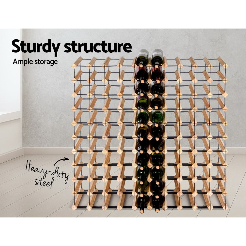 110 Bottle Timber Wine Rack