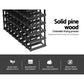 72 Bottle Timber Wine Rack Wooden Storage Wall Racks Holders Cellar - Black