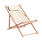 Damien Outdoor Chairs Sun Lounge Deck Beach Chair Folding Wooden Patio Furniture - Beige