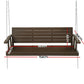 Harlow 3 Seater Porch Swing Chair with Chain Bench Wooden - Brown