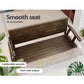 Harlow 3 Seater Porch Swing Chair with Chain Bench Wooden - Brown