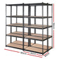 4x1.8M Garage Shelving Warehouse Rack Storage Shelves Pallet Racking Charcoal