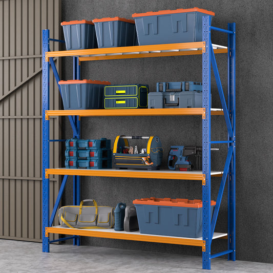 2.4Mx2M Garage Shelving Warehouse Rack Pallet Racking Storage Shelf - Blue