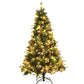 7ft 2.1m 1360 Tips Christmas Tree with Pine Cones Red Berries Prelit Warm Lights