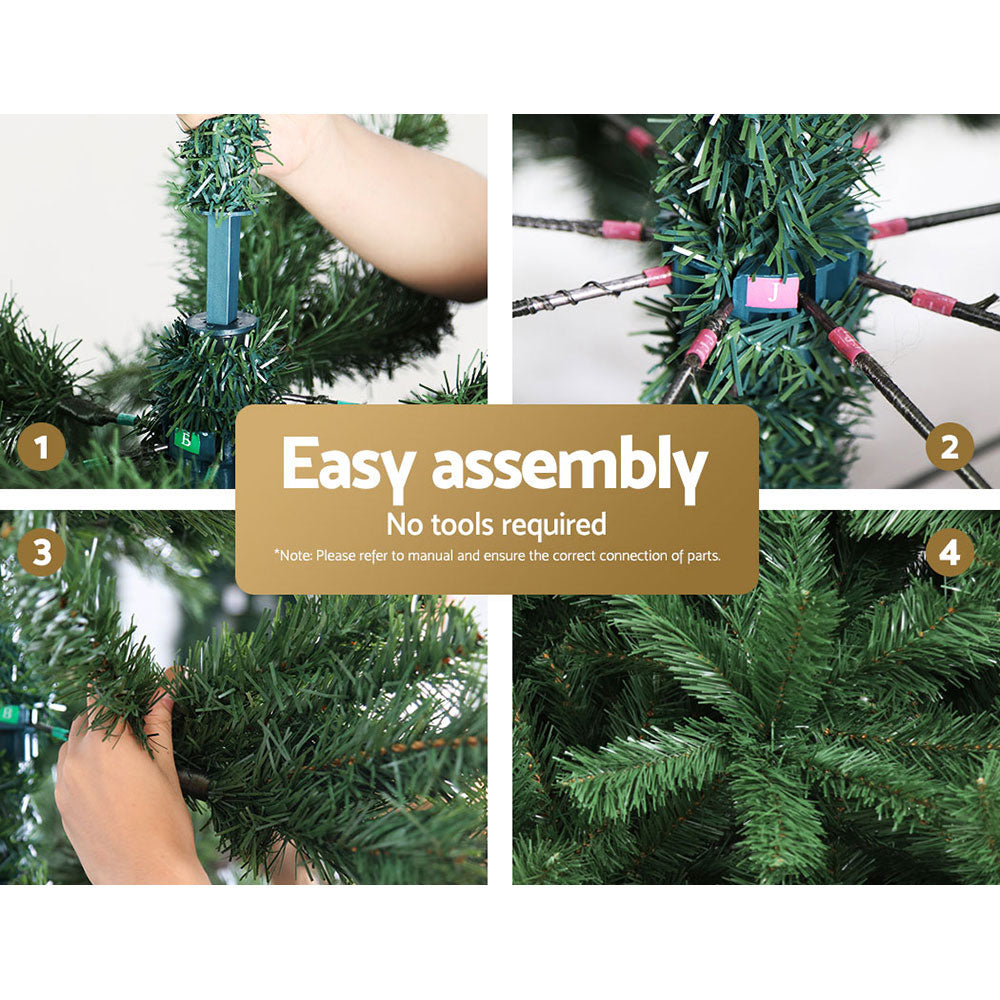 7ft 2.1m 1250 Tips Christmas Tree Xmas Tree Decorations Green