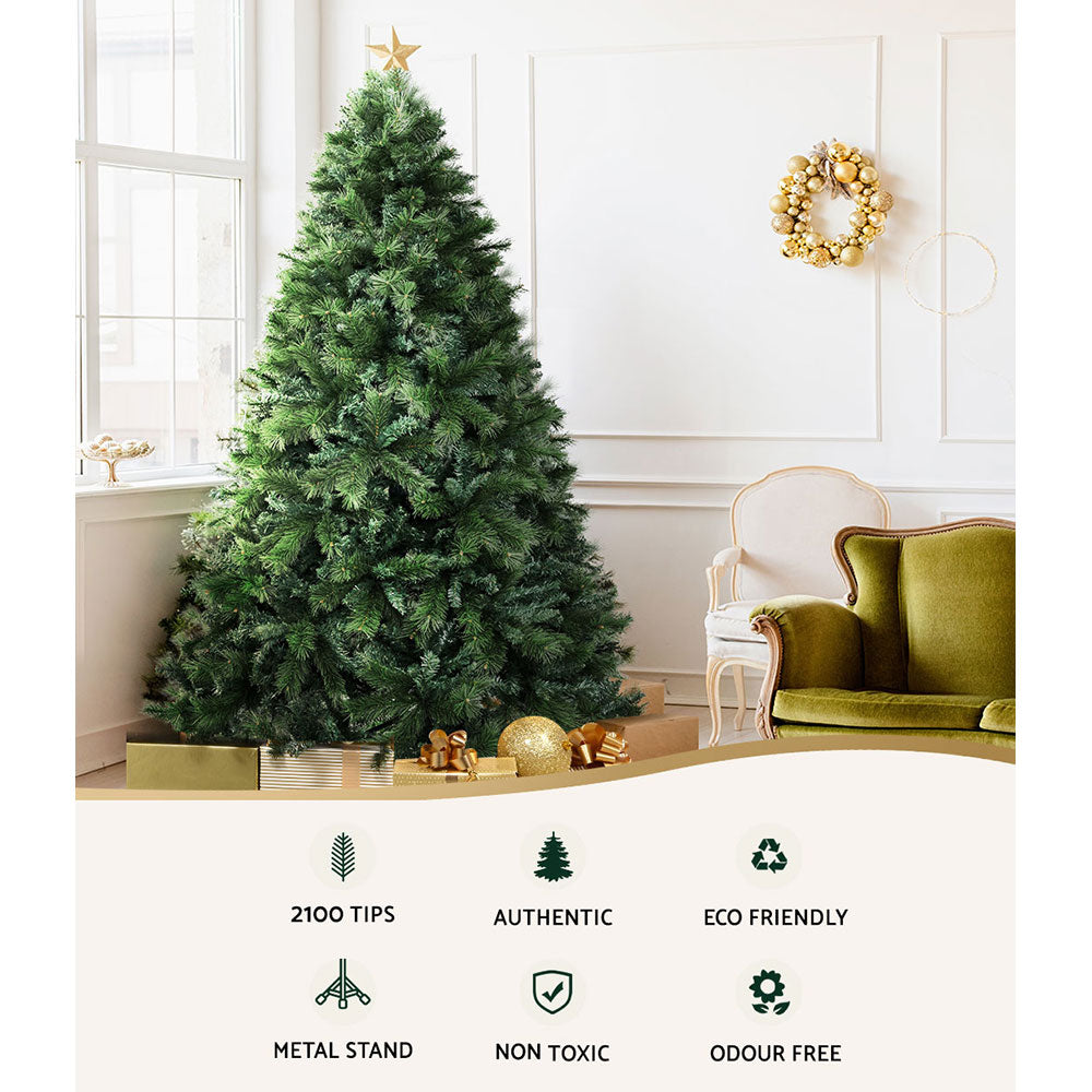 8ft 2.4m 2100 Tips Christmas Tree Xmas Tree Decorations Pine Needles