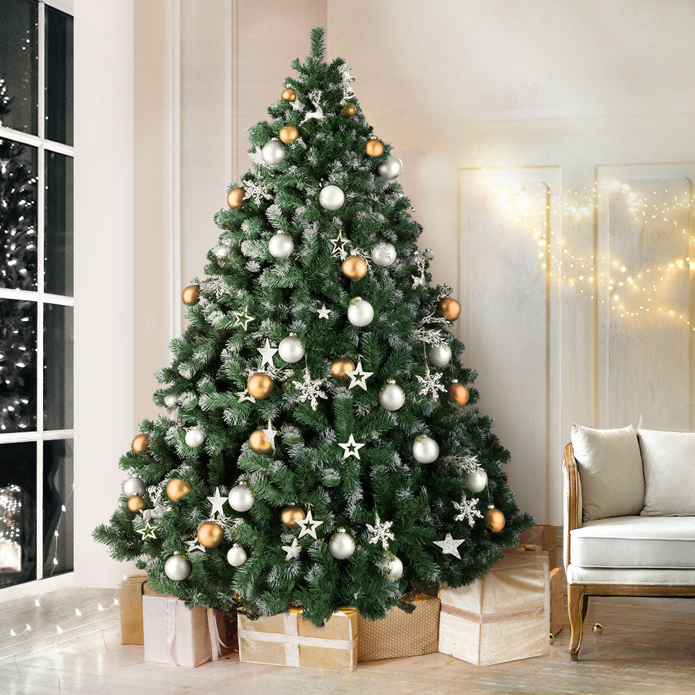 8ft 2.4m 1500 Tips Christmas Tree xmas Trees Snowy
