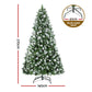 9ft 2.7m 1765 Tips Christmas Tree with Pine Needle Snowy Xmas Tree Green