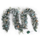 9ft 2.7m 200 Tips Christmas Garland with LED Lights Snowy Decoration Xmas Party