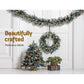 9ft 2.7m 200 Tips Christmas Garland with LED Lights Snowy Decoration Xmas Party