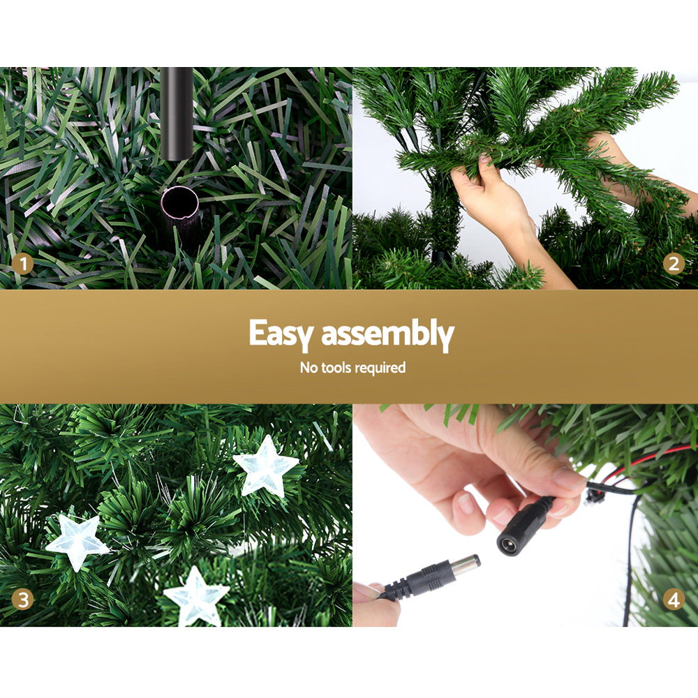4ft 1.2m 150 Tips Christmas Tree Optic Fibre LED Xmas tree - Multi Colour