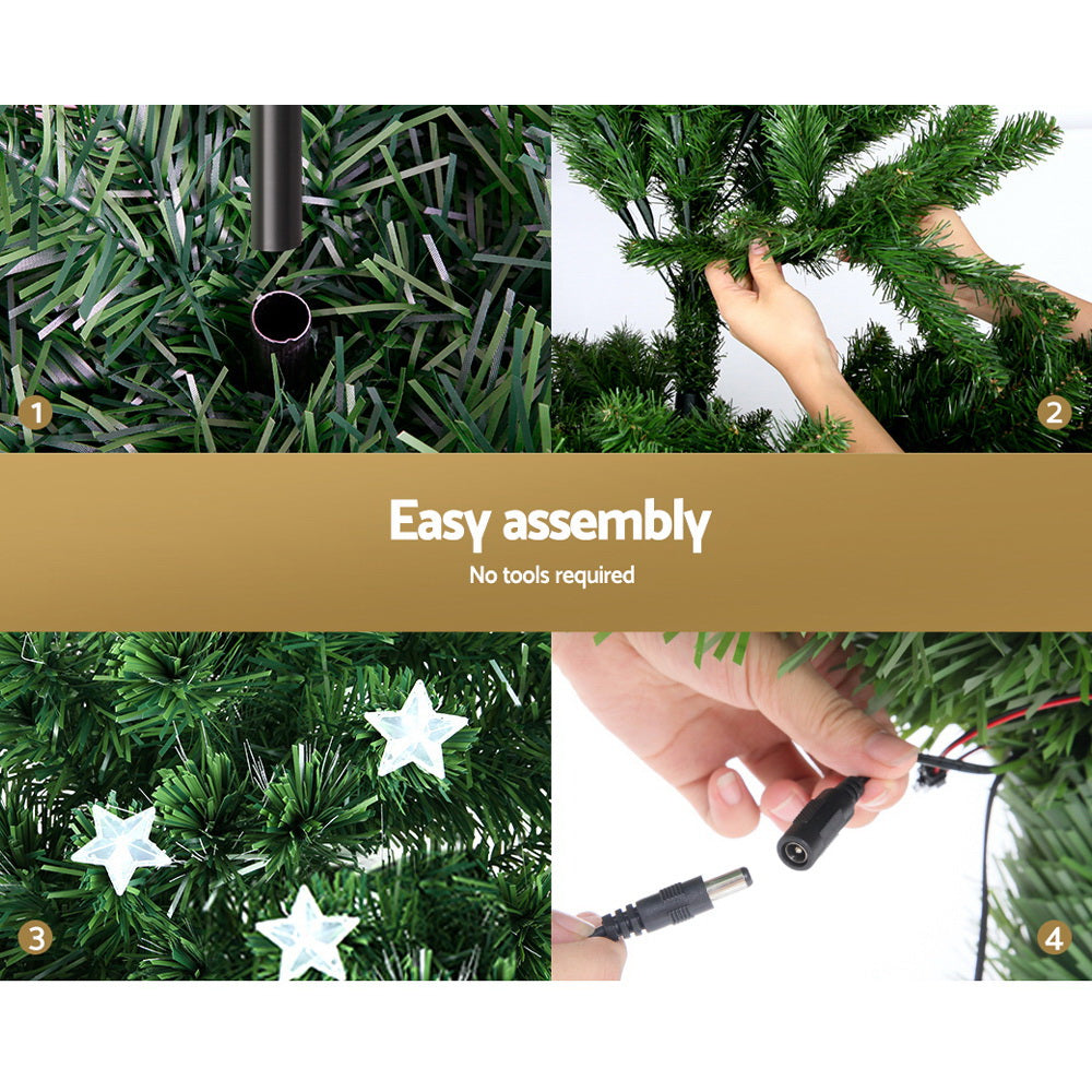 5ft 1.5m 180 Tips Christmas Tree Optic Fibre Xmas tree - Multi Colour