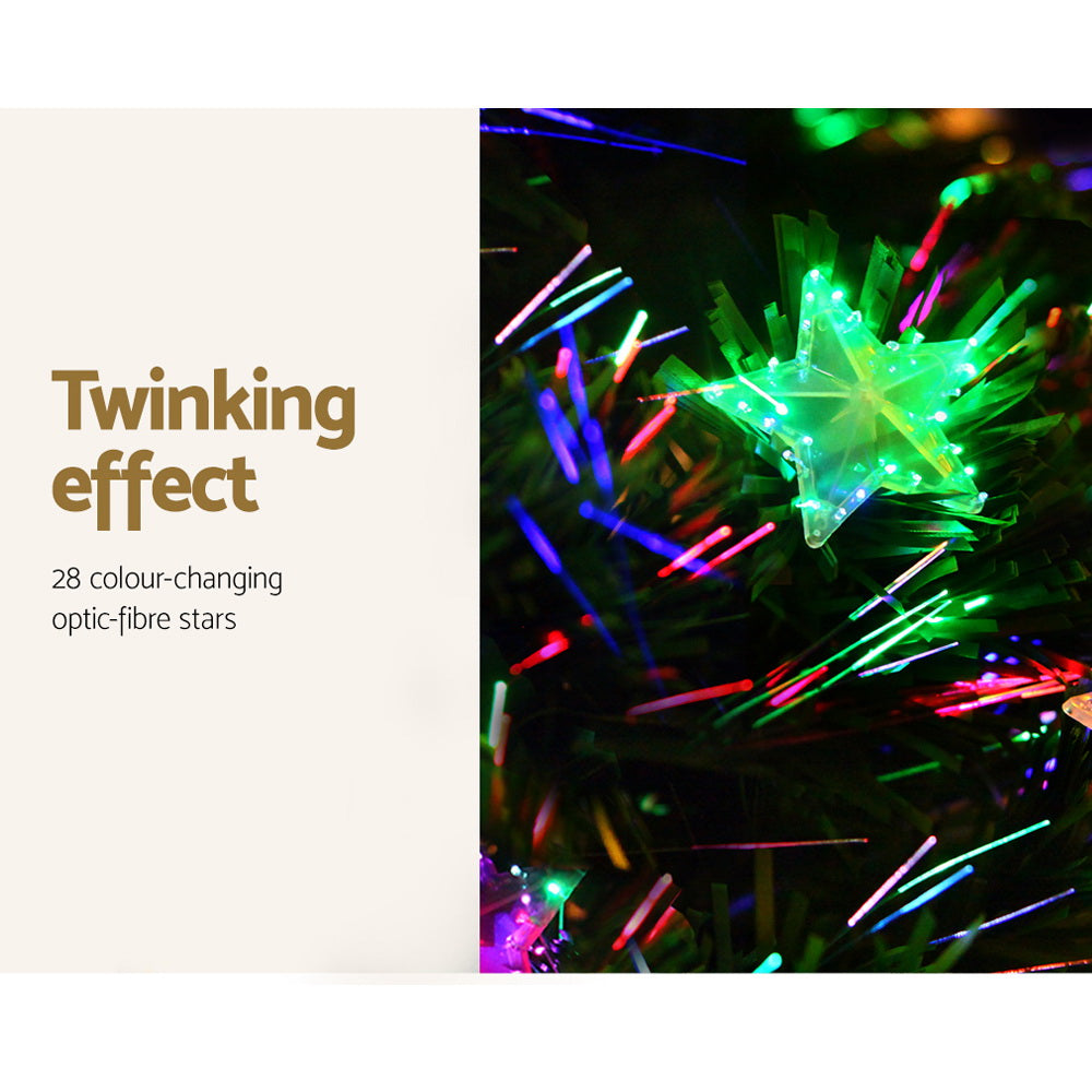 5ft 1.5m 180 Tips Christmas Tree Optic Fibre Xmas tree - Multi Colour
