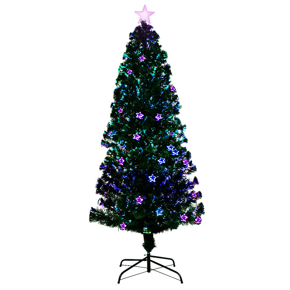 6ft 1.8m 250 Tips Christmas Tree Optic Fibre Xmas tree - Multi Colour