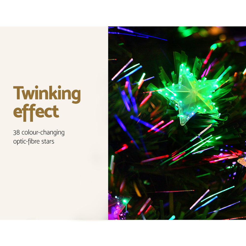 6ft 1.8m 250 Tips Christmas Tree Optic Fibre LED Xmas tree - Multi Colour