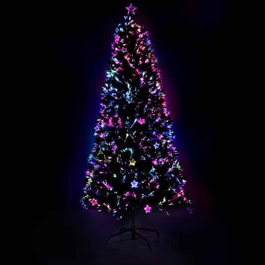 7ft 2.1m 280 Tips Christmas Tree Optic Fibre Xmas tree - Multi Colour