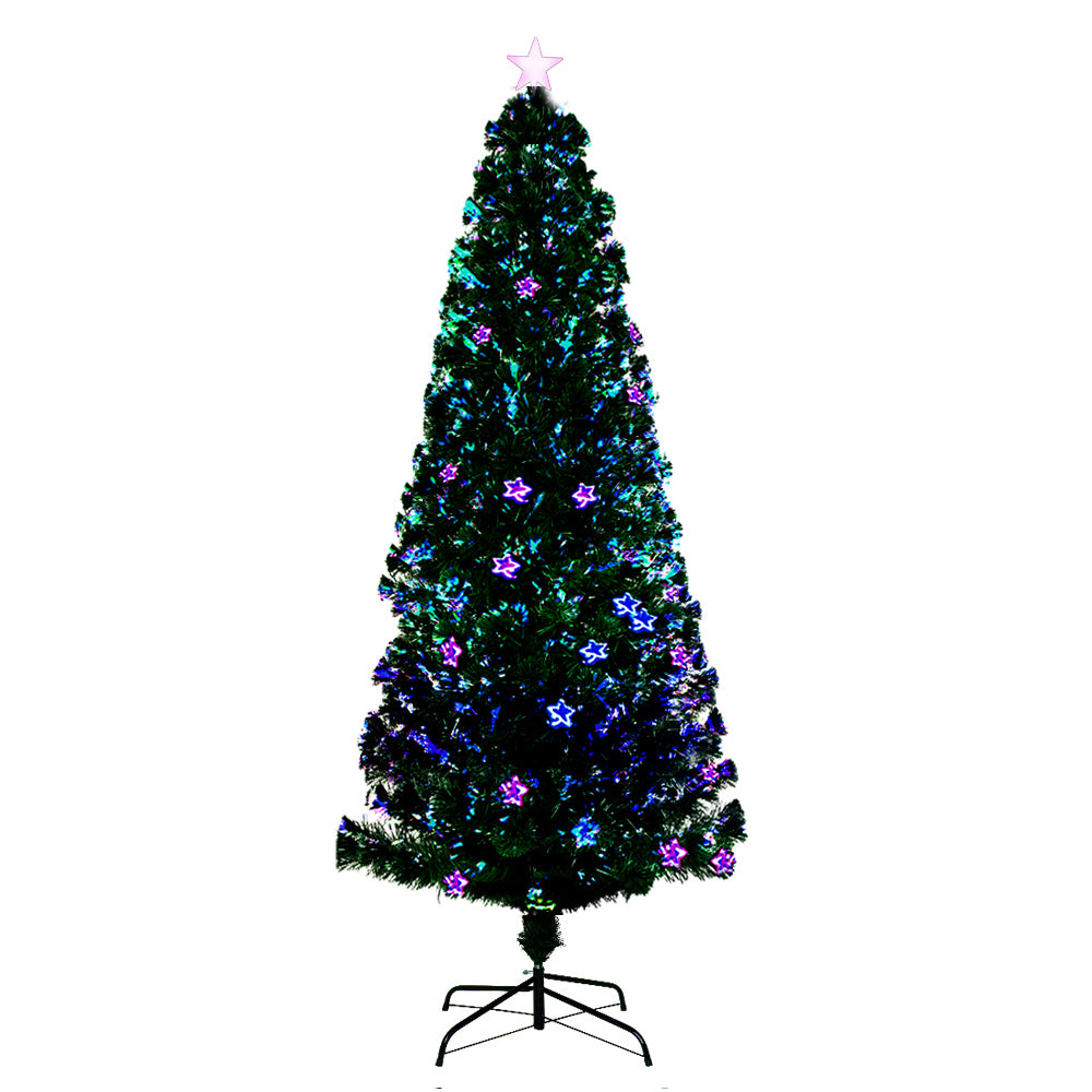 7ft 2.1m 280 Tips Christmas Tree Optic Fibre Xmas tree - Multi Colour