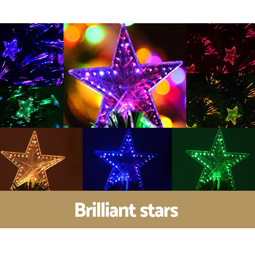 7ft 2.1m 280 Tips Christmas Tree Optic Fibre Xmas tree - Multi Colour