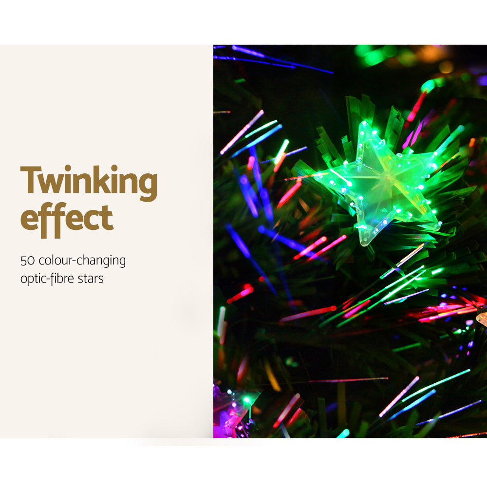 7ft 2.1m 280 Tips Christmas Tree Optic Fibre Xmas tree - Multi Colour