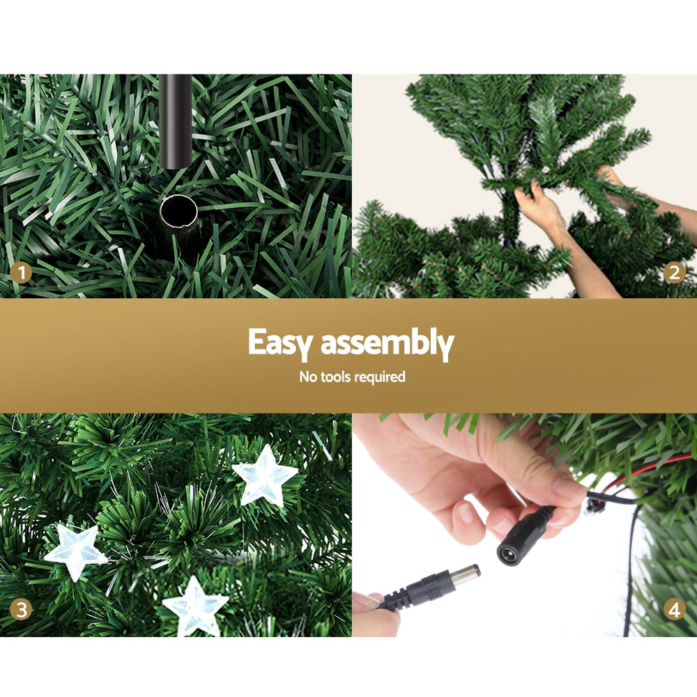 8ft 2.4m 320 Tips Christmas Tree Optic Fibre Xmas tree - Multi Colour