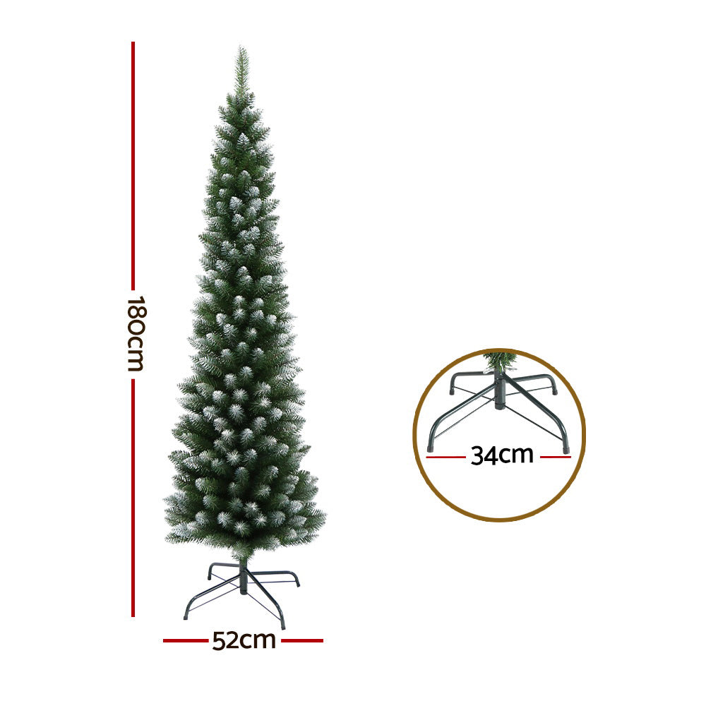 6ft 1.8m 300 Tips Christmas Tree Xmas Tree Decorations Snowy