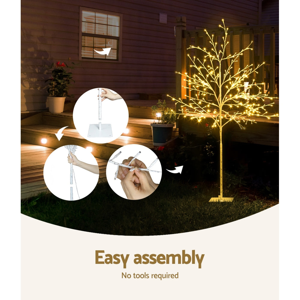 5ft 1.5m 304 LED Christmas Tree Lights Xmas Tree Décor - Warm White