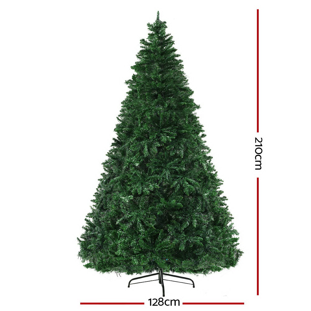 7ft 2.1m 1134 Tips Christmas Tree Xmas Tree Decoration 8 Light Mode - Multi Colour