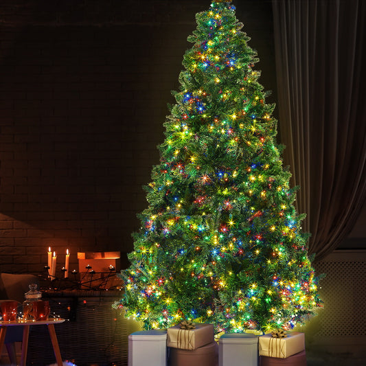 7ft 2.1m 1134 Tips Christmas Tree Xmas Tree Decoration 8 Light Mode - Multi Colour