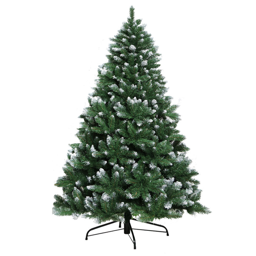 7ft 2.1m 1000 Tips Christmas Tree Snowy Xmas Tree Decoration