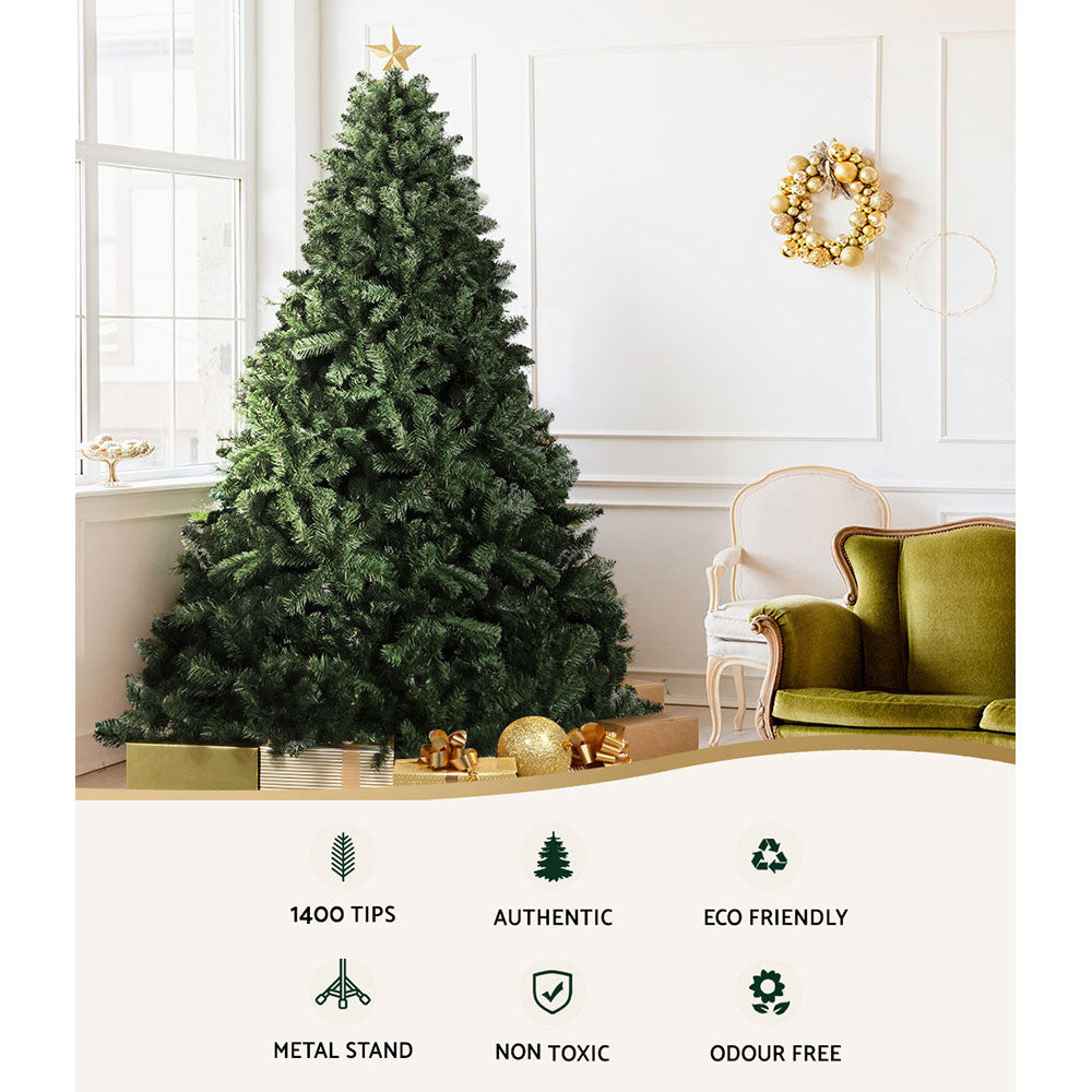 8ft 2.4m 1400 Tips Christmas Tree Green Xmas Tree Decorations